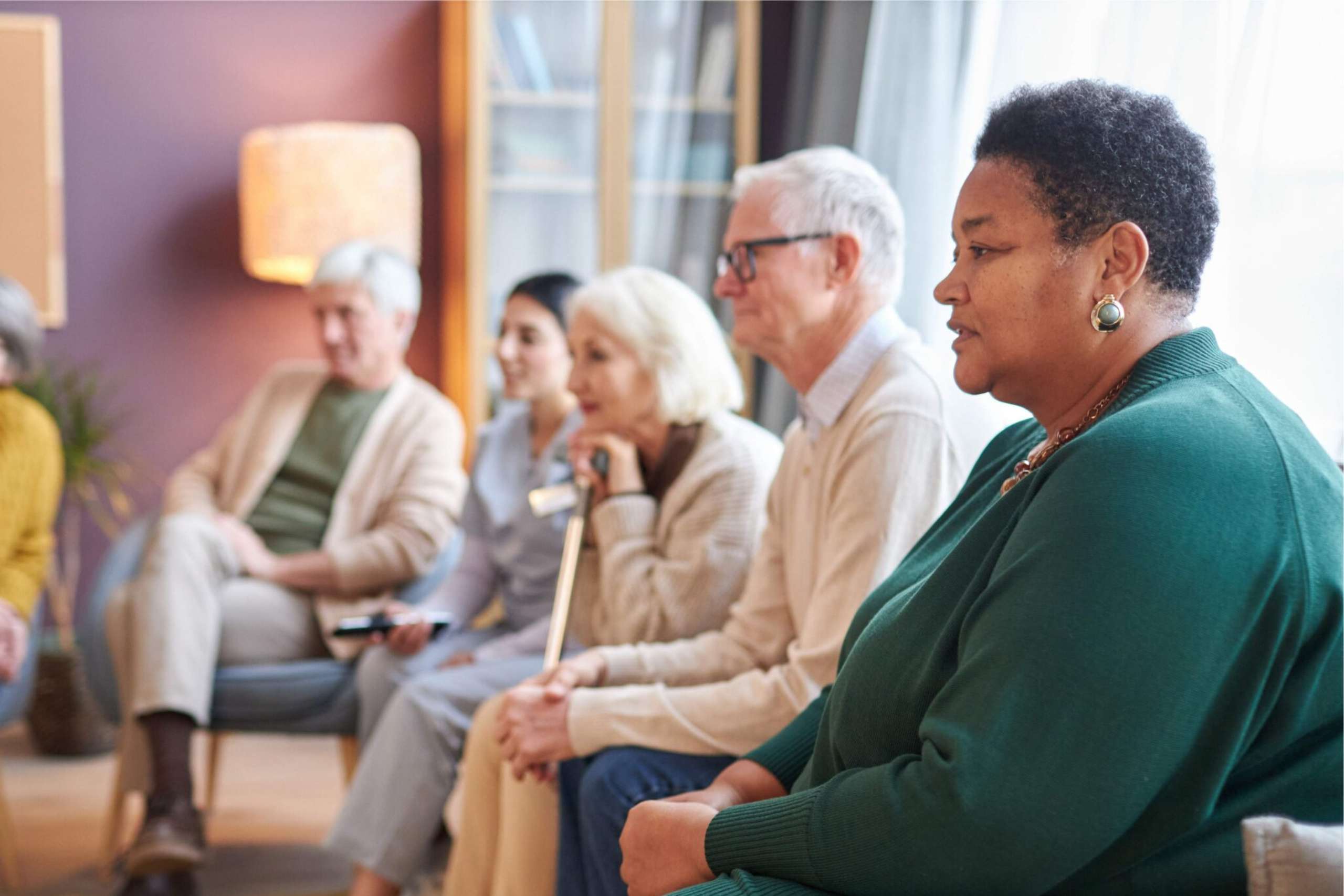 A group of seniors sitting together.